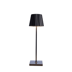 Lampe de table � accu SHERATAN II haut bas, avec variateur tactile IP54, noir  gradable