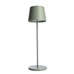 battery table lamp CANIS CCT Switch, with touch dimmer, without charger IP65, mat, greygreen dimmable