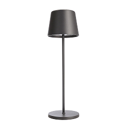 battery table lamp CANIS CCT Switch, with touch dimmer, without charger IP65, dark grey, mat dimmable