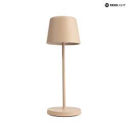 Lampe de table  accu CANIS MINI IP65, beige, mat gradable