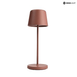 Lampe de table  accu CANIS MINI IP65, mat, terre cuite gradable