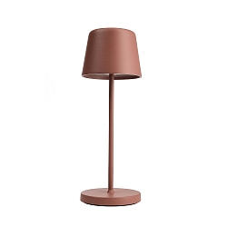 battery table lamp CANIS MINI CCT Switch, with touch dimmer, without charger IP65, mat, terracotta dimmable