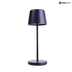 Lampe de table  accu CANIS MINI IP65, bleu cobalt gradable