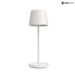 Lampe de table  accu CANIS MINI IP65, blanc mat gradable