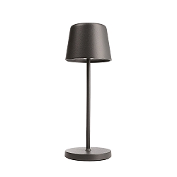 battery table lamp CANIS MINI CCT Switch, with touch dimmer, without charger IP65, dark grey, mat dimmable