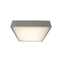 Luminaire de plafond QUADRATA, II carr� IP65, gris, blanche