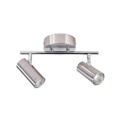 Plafonnier encastr� BECRUX II IP20, argent bross�, transparent gradable