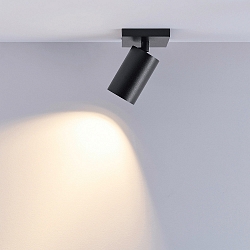 ceiling luminaire CAN TILT SQUARE 11CM 1 flame, square, cardanic swivelling GU10 IP20, black