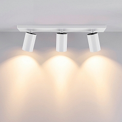 Luminaire de plafond CAN TILT SQUARE 48CM 3 flammes, angulaire, pivotant � la cardan GU10 IP20, blanche