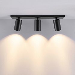ceiling luminaire CAN TILT SQUARE 48CM 3 flames, square, cardanic swivelling GU10 IP20, black