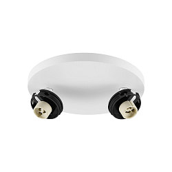 Rampe de projecteurs CAN TILT ROUND BASE � 20CM MIX�N MATCH � 2 flammes, rond, sans abat-jour