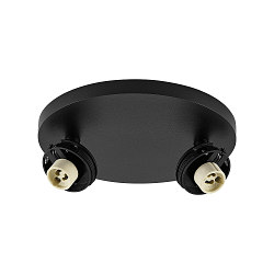 ceiling luminaire CAN TILT ROUND BASE Ø 20CM MIX‘N MATCH 2 flames, round, without shade, cardanic swivelling GU10 IP20, black