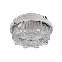 Applique et plafonnier SYRMA rond E27 IP44 gris, d�gager, transparent gradable