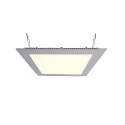 LED ceiling luminaire LED Panel square 20, current constant, 700 mA, 20W 2700K 120�, silver