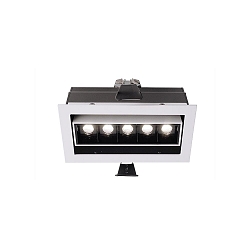 Plafonnier encastr� CETI 5 ADJUST courant constant, blanc mat gradable