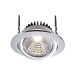 Plafonnier encastr� COB-68-24V constante de tension IP20, d�gager, argent bross�, transparent gradable