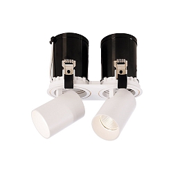 Plafonnier encastr� RIGEL MINI double IP20, transparent, blanc mat gradable