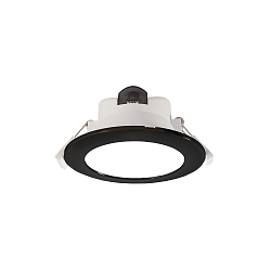Plafonnier encastré ACRUX 90 CCT Switch, avec anneau décoratif IP20, noir, blanche gradable
