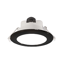 Plafonnier encastré ACRUX 145 CCT Switch, avec anneau décoratif IP20, noir, blanche gradable