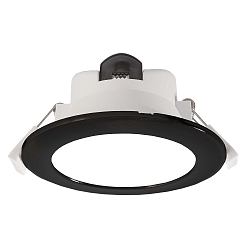 Plafonnier encastré ACRUX 195 CCT Switch, avec anneau décoratif IP20, noir, blanche gradable