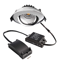 Projecteur encastr� DIONE IP20 pivotant, c�bl� en continu IP20, chrome gradable