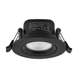 Projecteur encastr� SURTUR TILT 68 CCT pivotant, CCT Switch IP20/IP44, noir gradable