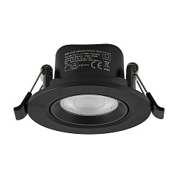 Projecteur encastr� SURTUR TILT 68 DTW pivotant, Dim-To-Warm IP20/IP44, noir gradable