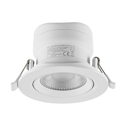 Projecteur encastr� SURTUR TILT 83 DTW pivotant, Dim-To-Warm IP20/IP44, blanche gradable