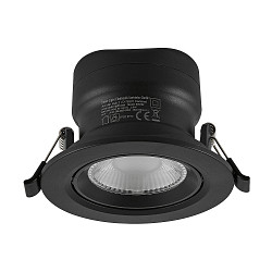 Projecteur encastr� SURTUR TILT 83 DTW pivotant, Dim-To-Warm IP20/IP44, noir gradable