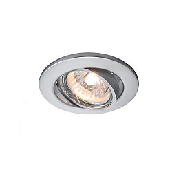 Recessed ceiling ring 68s, voltage constant, 12V AC / DC, GU5.3 / MR16, 50W, swivelling, matt silver