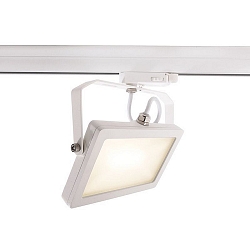 Projecteur triphas� FLOOD SMD IP20, satin�, blanc trafic