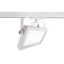 Projecteur triphas� FLOOD SMD IP20, satin�, blanc trafic