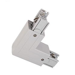 Connecteur en L triphasé D LINE gauche-droite avec mécanisme interchangeable, gris