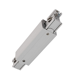 Connecteur longitudinal triphasé D LINE avec possibilité d'alimentation, gris