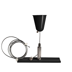 Suspension pendante triphas� D LINE avec rosette, noir 