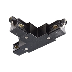 Connecteur en T monophas� D ONE droite-droite-gauche, noir