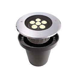 Projecteur encastr� CANUM ASYM � 17.6CM asym�trique, passable, commutable IP67, argent 
