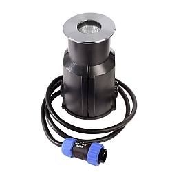 Projecteur encastr� EASY COB ROUND III WW constante de tension, sym�trique IP67, d�gager, argent, transparent gradable