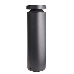 Borne d'éclairage FARO 60 avec optique de lentille, câblé en continu IP65, gris foncé gradable