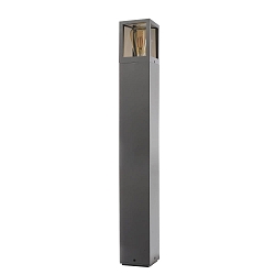 bollard lamp FACADO II 650MM TONED square E27 IP65, dark grey, mat dimmable