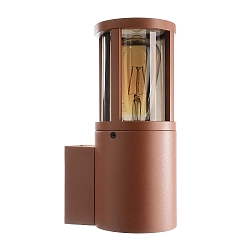 outdoor wall luminaire FACADO II ROUND TONED round E27 IP65, mat, rust dimmable