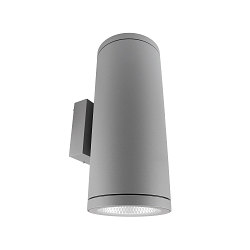 Projecteur de façade SHORELINE PRO ROUND 140 UP&DOWN à 2 flammes, rond, CCT Switch IP65, gris clair gradable