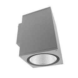 Projecteur de façade SHORELINE PRO SQUARE 140 DOWN à 1 flamme, angulaire, CCT Switch IP65, gris clair gradable