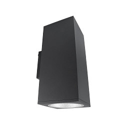 Projecteur de façade SHORELINE PRO SQUARE 140 UP&DOWN à 2 flammes, angulaire, CCT Switch IP65, gris foncé gradable