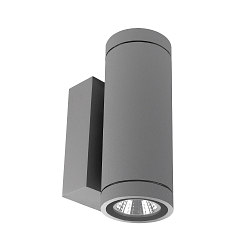 Projecteur de façade SHORELINE PRO ROUND 68 UP&DOWN à 2 flammes, rond, CCT Switch IP65, gris clair gradable