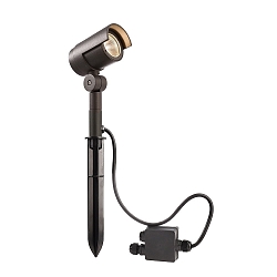 Lampe � broche KEID II inclinable, commutable IP65, gris fonc� 