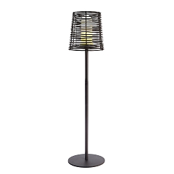 Lampadaire d'ext�rieur VELORUM E27 IP44, laiteux, noir , blanche gradable