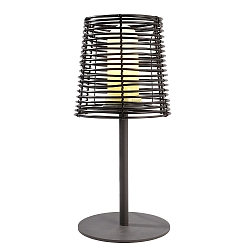 Lampe de table d'ext�rieur VELORUM E27 IP44, laiteux, noir , blanche gradable