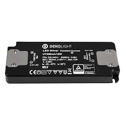 Driver de LED FLAT CC UT350MA courant constant, commutable, anthrazit, noir 