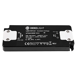 Driver de LED FLAT CV UT24V constante de tension, commutable, gris, noir 